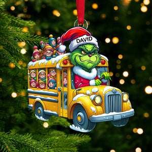 Personalized Gift For Bus Driver Ornament, Green Monster 01qhtn091124-Homacus