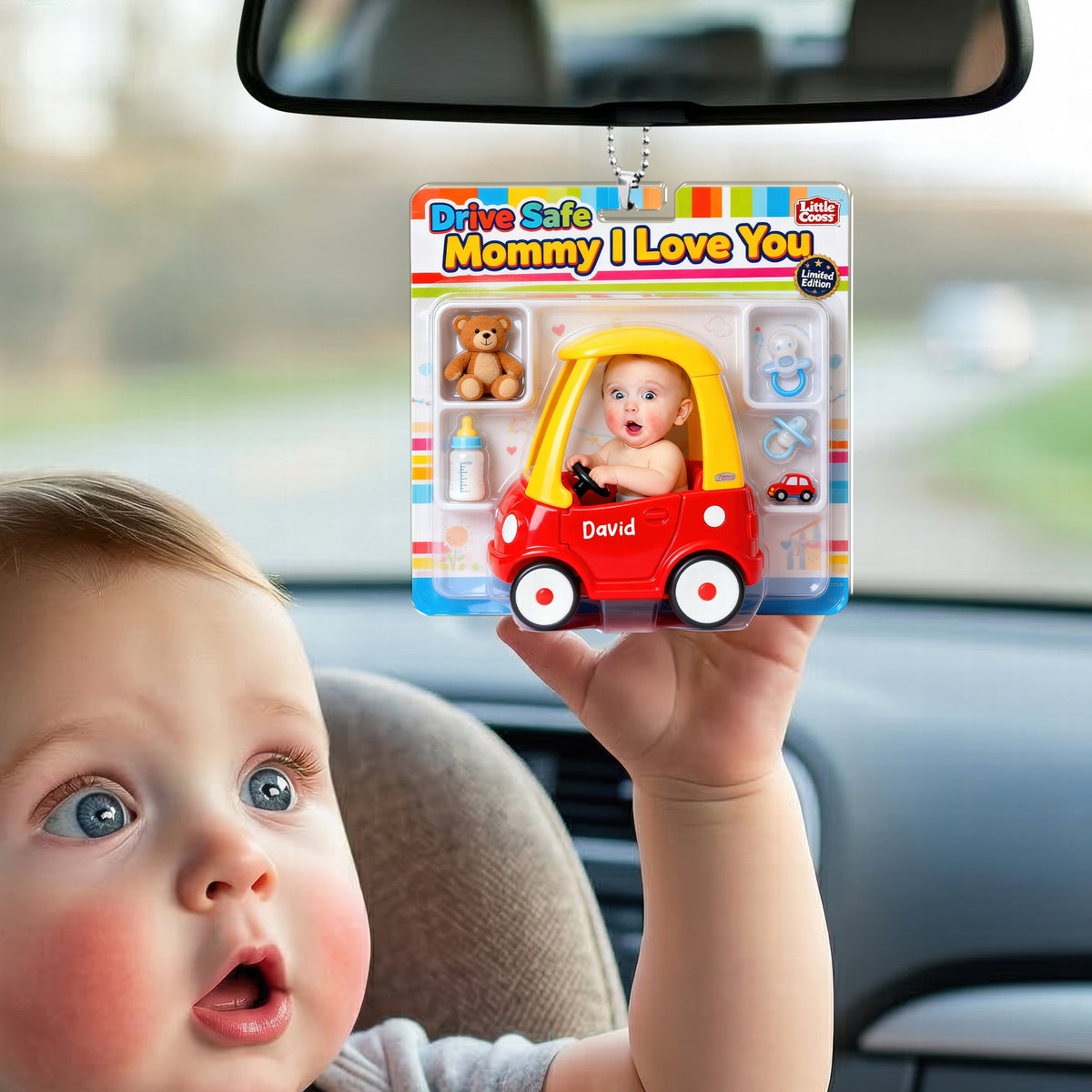 Cute Baby Driver Adventure Car Ornament - Custom Photo Gifts For Mom 05naqn120326-Homacus