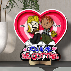 Personalized Gift For Couples Heart Shape Wood Sign Y2K Style Couple 01KALU271224HG-Homacus