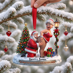 Naughty Old Couple Christmas Ornament - Personalized Gifts For Couple 07ohlu230926