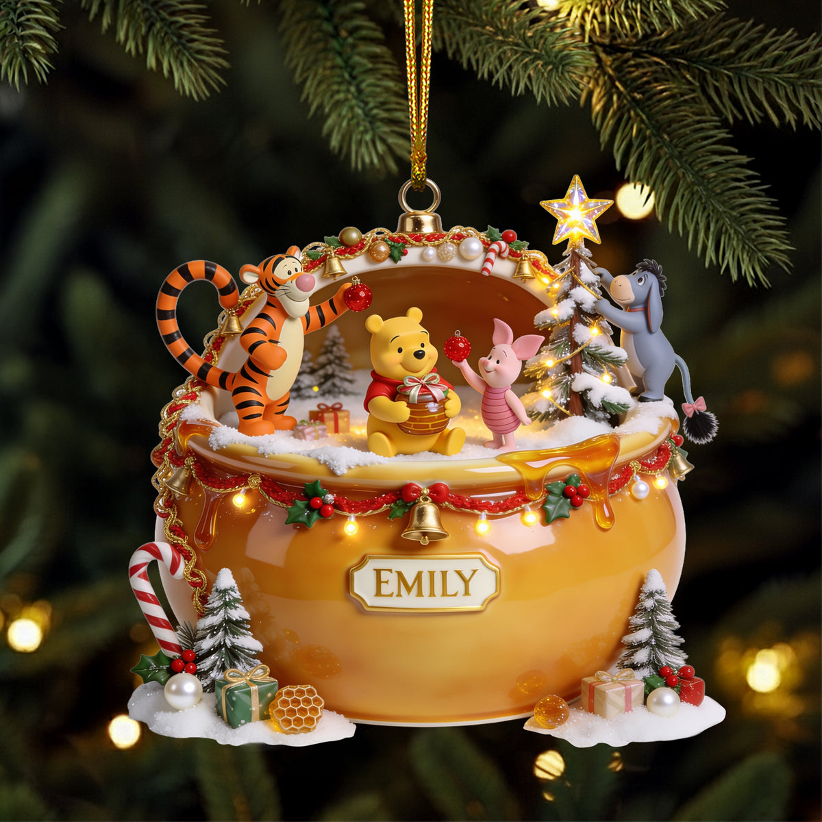 Sweet Holiday Acrylic Ornament - Personalized Gifts For Christmas 02halu140826-Homacus