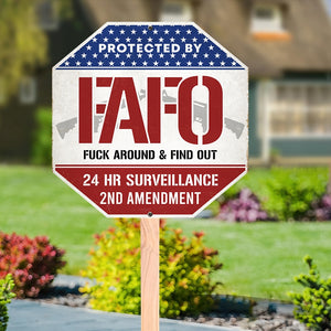 Property Metal Sign For 2nd Supporter, Protected By FAFO Surveillance 05qhqn050824-Homacus