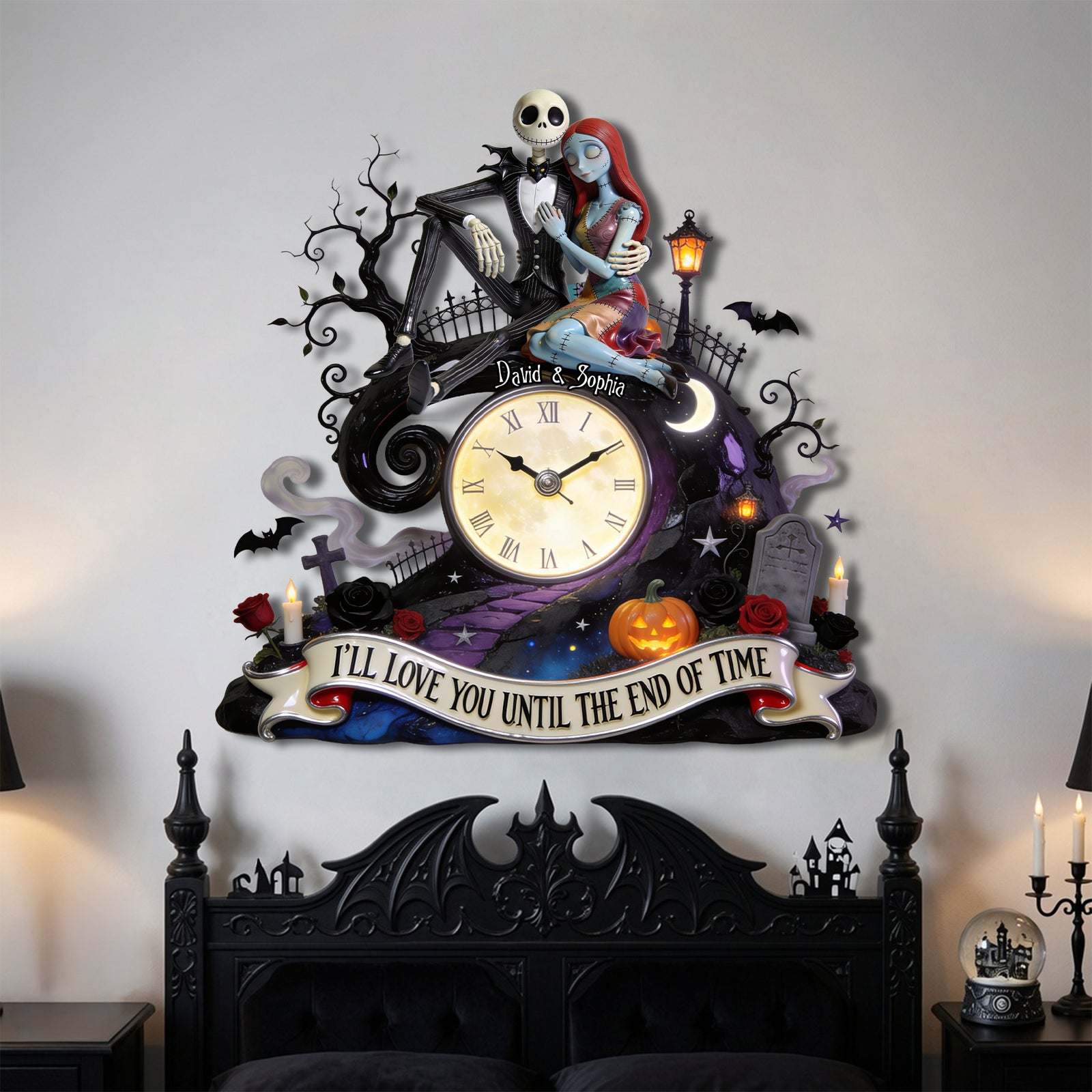 Endless Love Acrylic Hanging Wall Clock - Personalized Gifts For Couple 05PGLU140726-Homacus