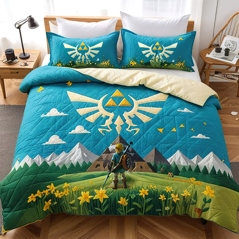 Gifts For Action Adventure Game Lover Quilt Bed Set, Hero Of The Kingdom 02qhqn220125-Homacus