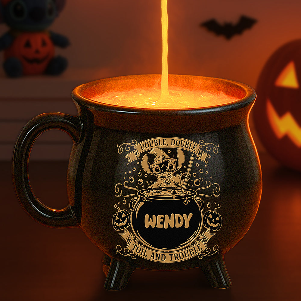 Cute Trouble Witch Cauldron Mug - Personalized Gifts For Witch Lovers 02tota210825-Homacus