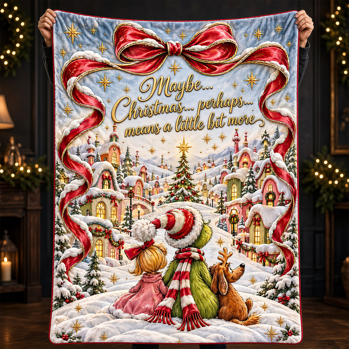 Shining Christmas Blanket - Personalized Christmas Gifts 03padt061026-Homacus