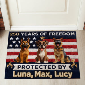 Brave Dogs Doormat - Celebrated America 250th Anniversary - Personalized Gifts For Dog Lovers 02naqn270326-Homacus