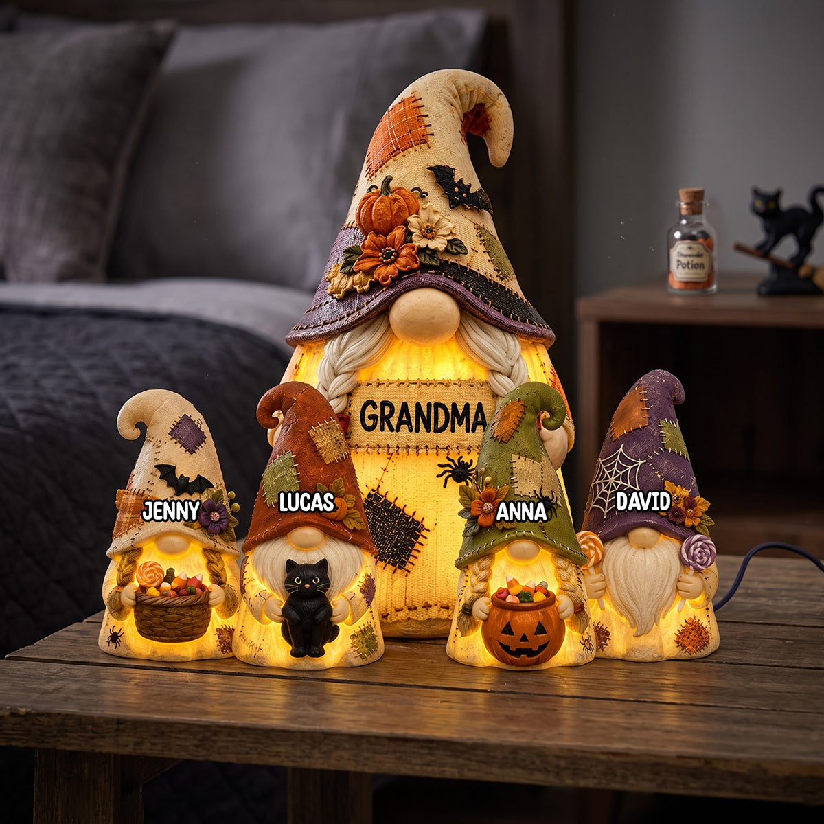Gnome Grandma Acrylic Light Box - Personalized Halloween Gifts 03natn110826-Homacus