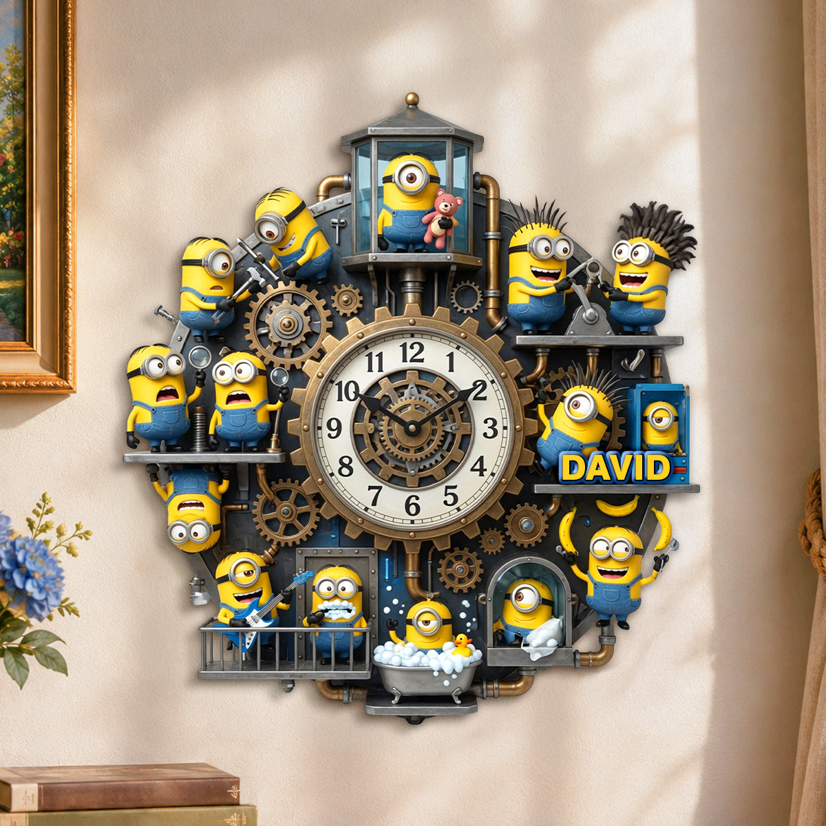 Banana Buddies Acrylic Hanging Wall Clock - Personalized Gifts 06tydh180726-Homacus