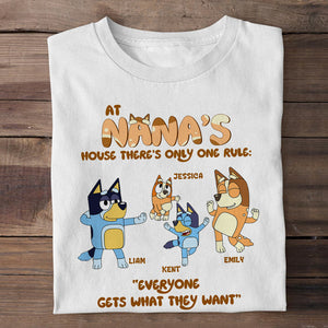 Personalized Gifts For Grandma Shirt Nana House's Rules 05kapu290124-Homacus