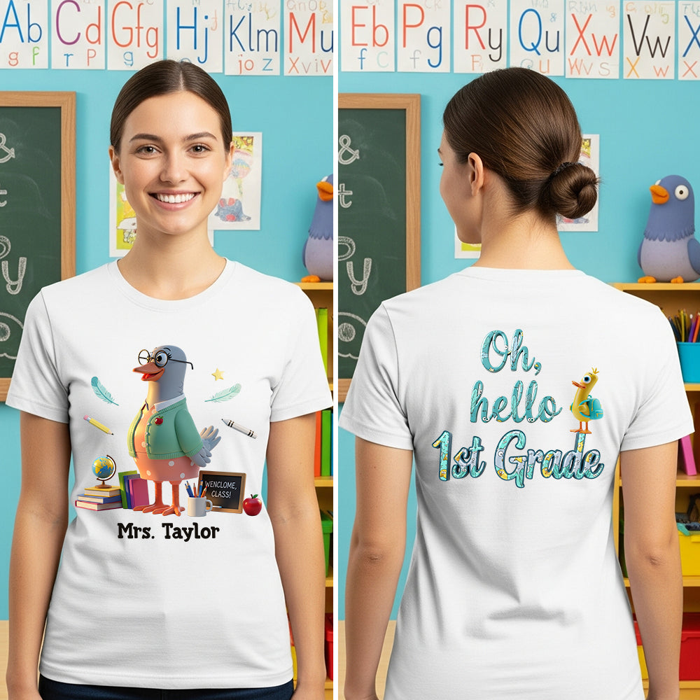Quack to School Shirt Personalized Gifts For Teacher 04OHDT110725-Homacus