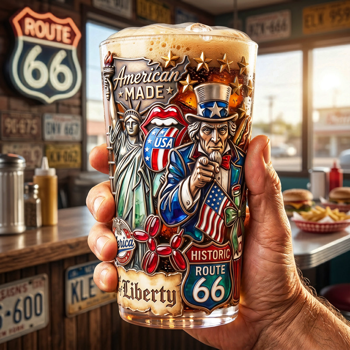 Patriotism Beer Glass - Personalized Gifts For Patriots 03pata270526-Homacus