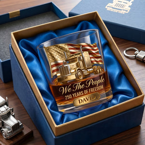 250 Years Of Freedom Round Glass - Personalized Gifts For Trucker Lovers 03pglu110626-Homacus