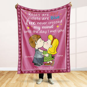 Personalized Gifts For Couples Blanket Kissing Cartoon Characters 04TOQN041224HG-Homacus