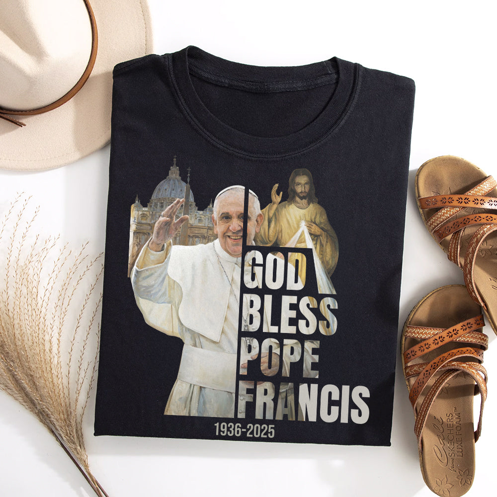 God Bless Pope Francis Shirt 04HUDT230425-Homacus