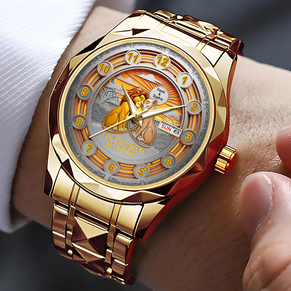 Love & Pride Men's Stainless Steel Watch – Personalized Gift for Him 02ohqn260725-Homacus