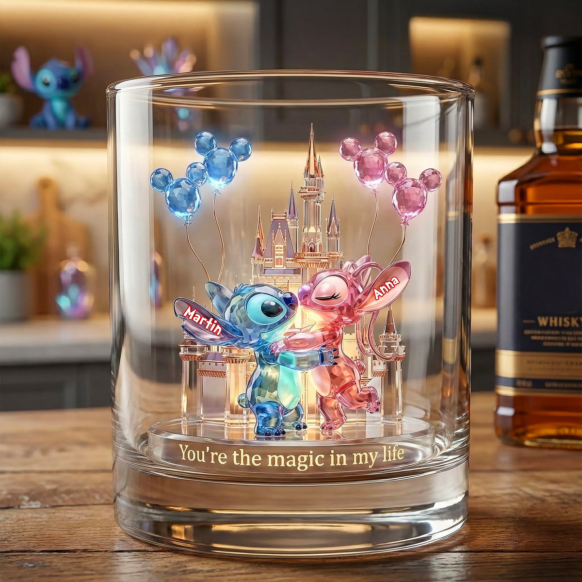 Romantic Couple Round Glass - Personalized Gifts For Couple 06ohmg221225-Homacus