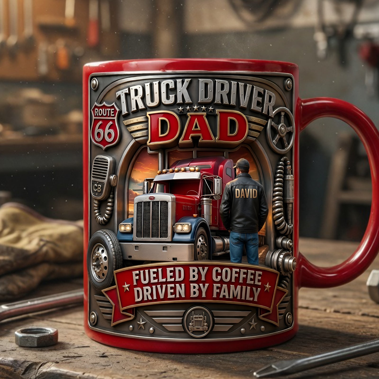 Truck Driver Dad Magic Mug - Personalized Father's Day Gifts 02TYLU060526-Homacus