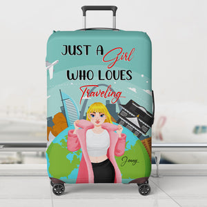 Personalized Gifts For Girl Traveling Lover Luggage Cover 04XQMH201224PA-Homacus