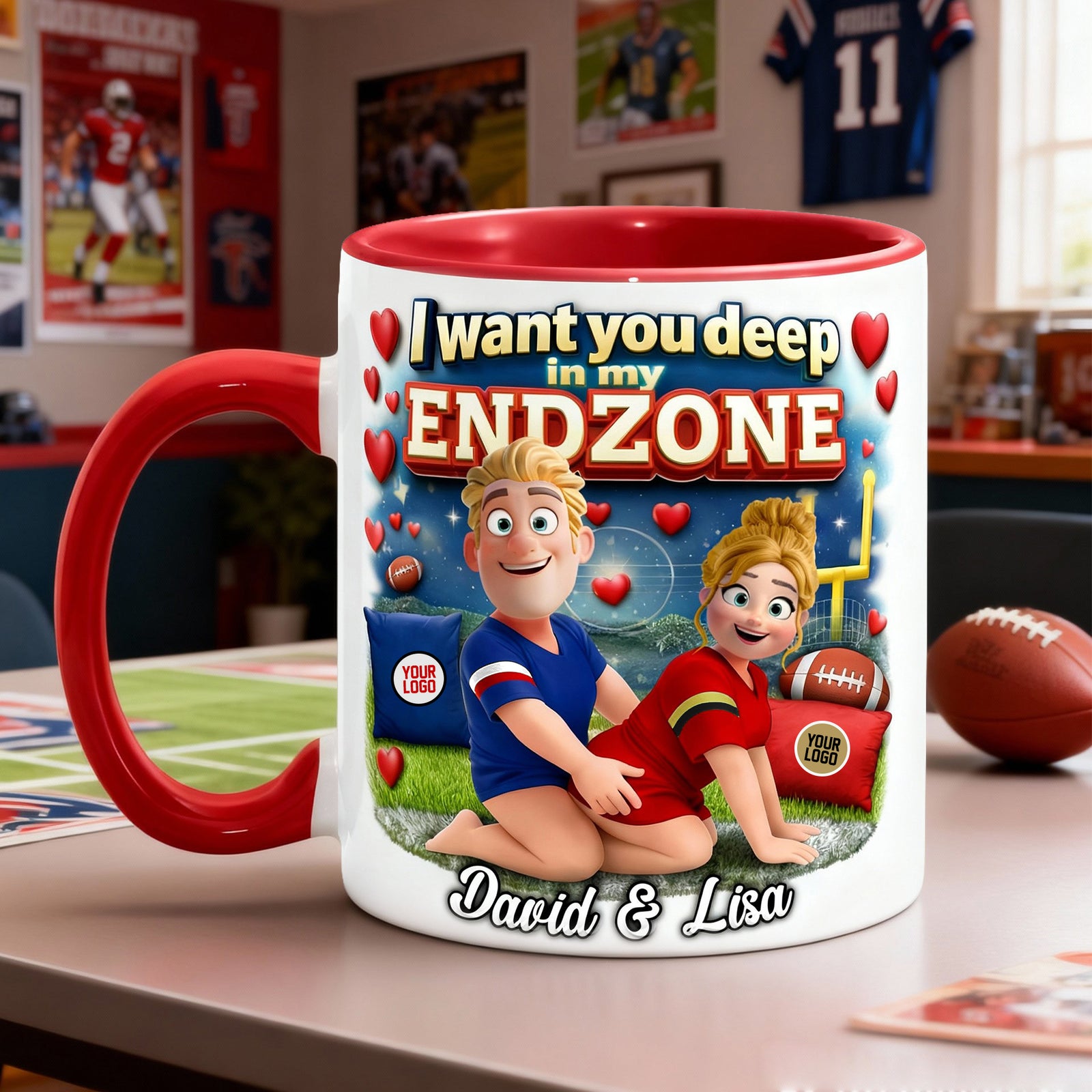 Playful Athletic Couple Mug – Personalized Gift For Sporty Couples 03HULU120126-Homacus