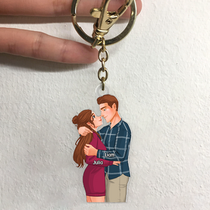 Personalized Gifts For Couple Keychain Romance Couple 021ACPU111124DA-Homacus