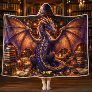 Fantasy Dragon Wings Hood Blanket, Personalized Gifts For Book Lovers 02qhtn110826