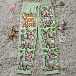 Grandma Donkey Funny Pajama Pants - Personalized Gifts For Grandma and Mom 01nata100326-Homacus