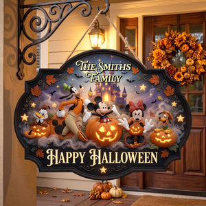 Happy Halloween Acrylic Sign - Personalized Halloween Gifts For Family 03natn060826
