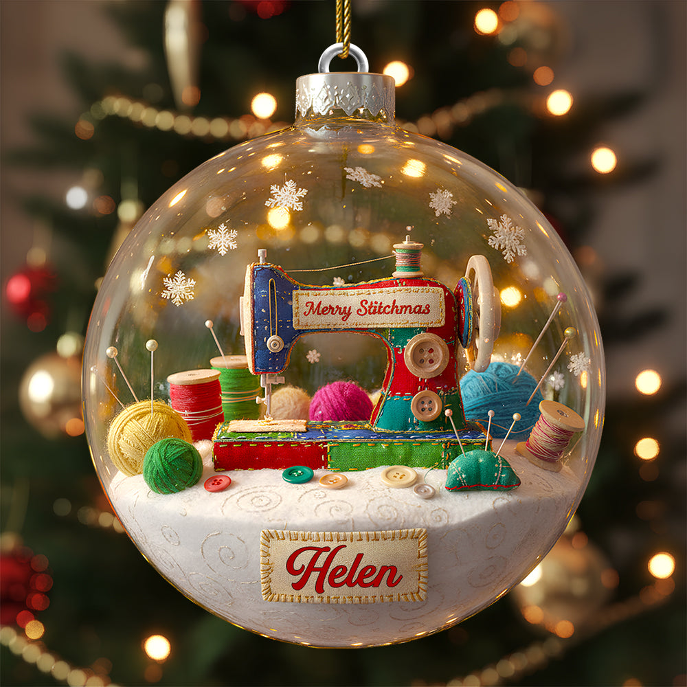 Merry Sewing Christmas Ornament Personalized Gifts for Sewing Lovers 01KIDT300925-Homacus