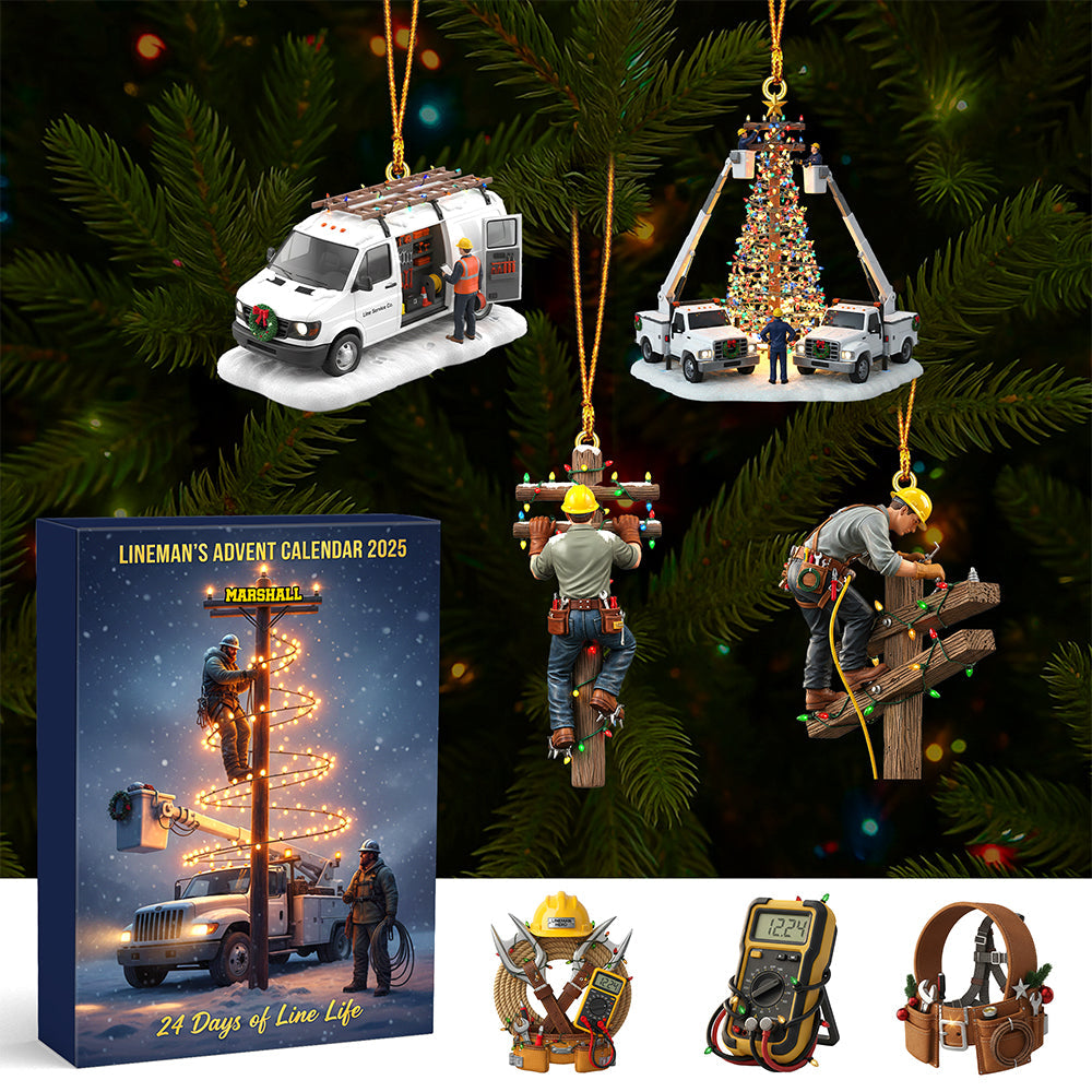 Personalized Gifts For Lineman Christmas Advent Calendar Blind Box 03namg311025-Homacus