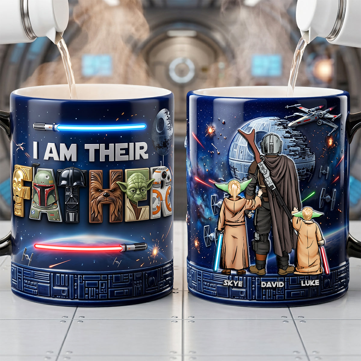 Dad’s Space Squad Magic Mug - Personalized Gifts For Dad 04PATA250526-Homacus