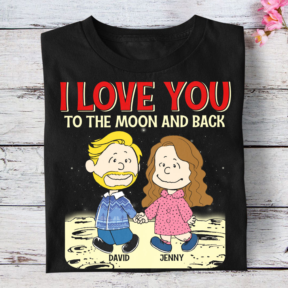 Personalized Gifts For Couple Shirt I Love You To The Moon And Back 04KATN020224HH-Homacus