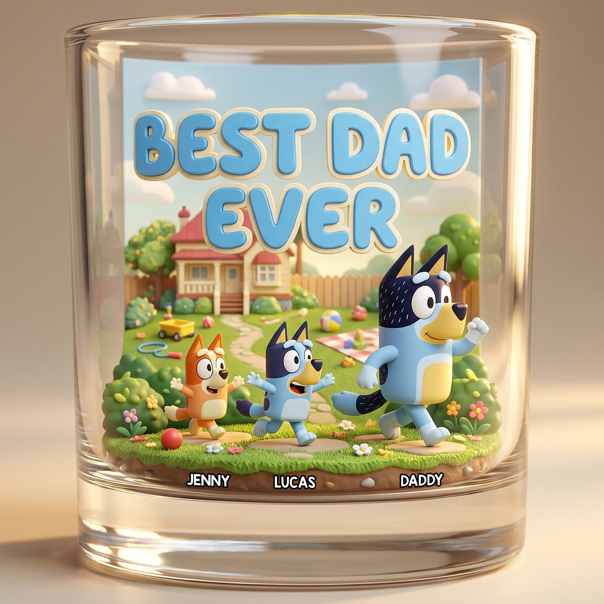 Best Dad Ever Glass Mug - Personalized Gifts For Dad 01NADT200526-Homacus