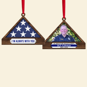 Personalized Christmas Memorial Ornament For Hero, Folded Flag 01qhqn241024-Homacus