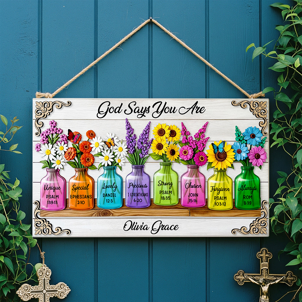 Thank You God Wood Sign Personalized Gifts for Christians 03HUDT120625-Homacus