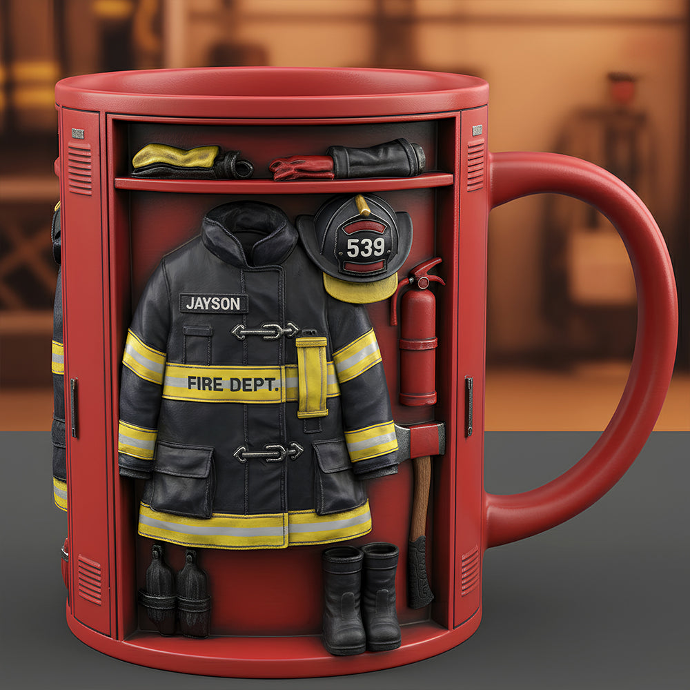 Firefighter Locker Mug - Personalized Gifts For Firefighter 04KIDT201225-Homacus