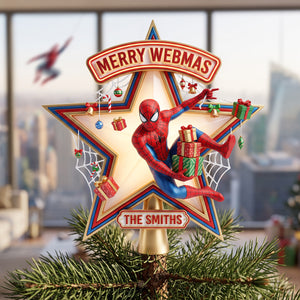 Merry Webmas Christmas Tree Topper - Personalized Christmas Gift 04hata040826-Homacus