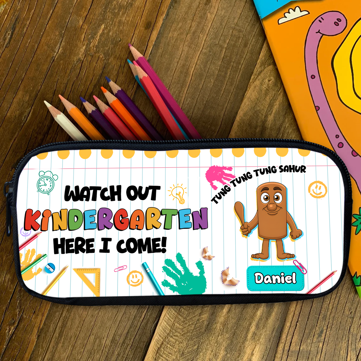 Funny Character Pencil Case - Personalized Gifts For Kids 01hulu010825-Homacus