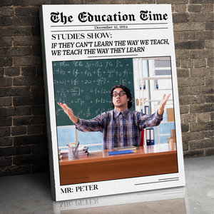 Custom Photo Gifts For Teacher Canvas, Newspaper 02tgpu171224-Homacus