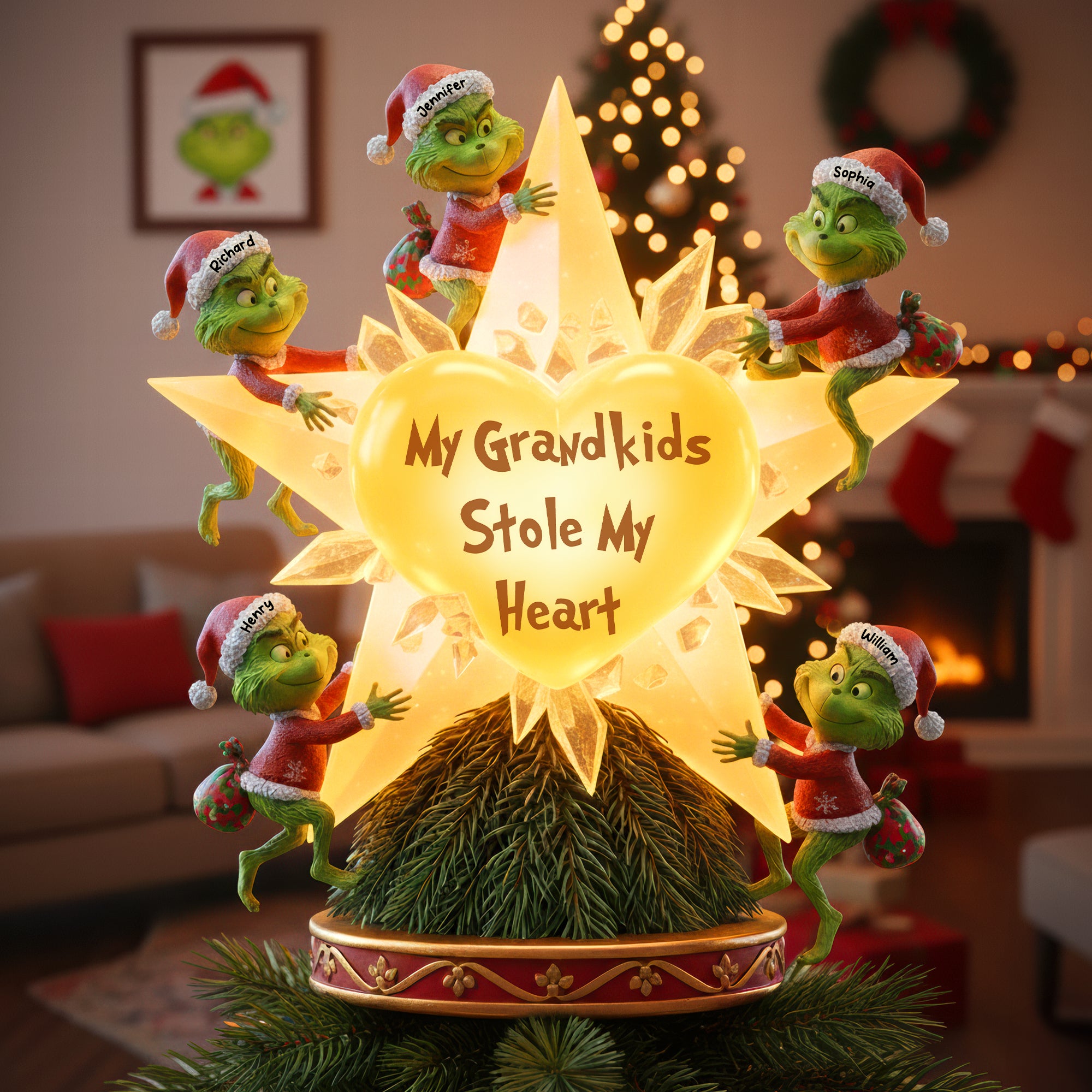 Funny Holiday Acrylic Christmas Tree Topper - Personalized Gifts For Grandma 05tgqn181125-Homacus