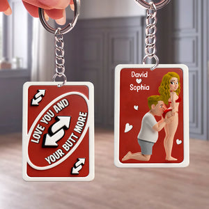 Personalized Funny Gifts For Couple Keychain 07natn181225 Valentine Gifts-Homacus