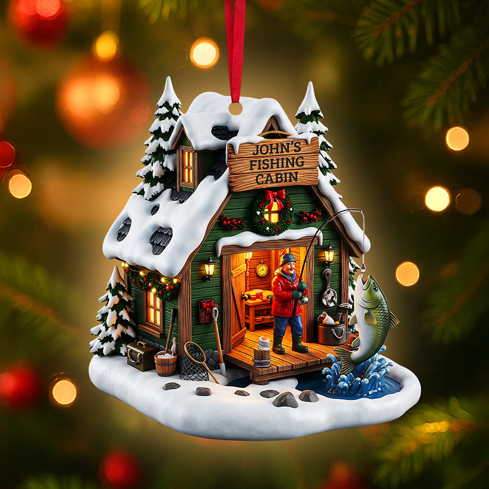 Fishing Man Ornament - Personalized Gifts For Fishing Lovers 03ohta140825-Homacus