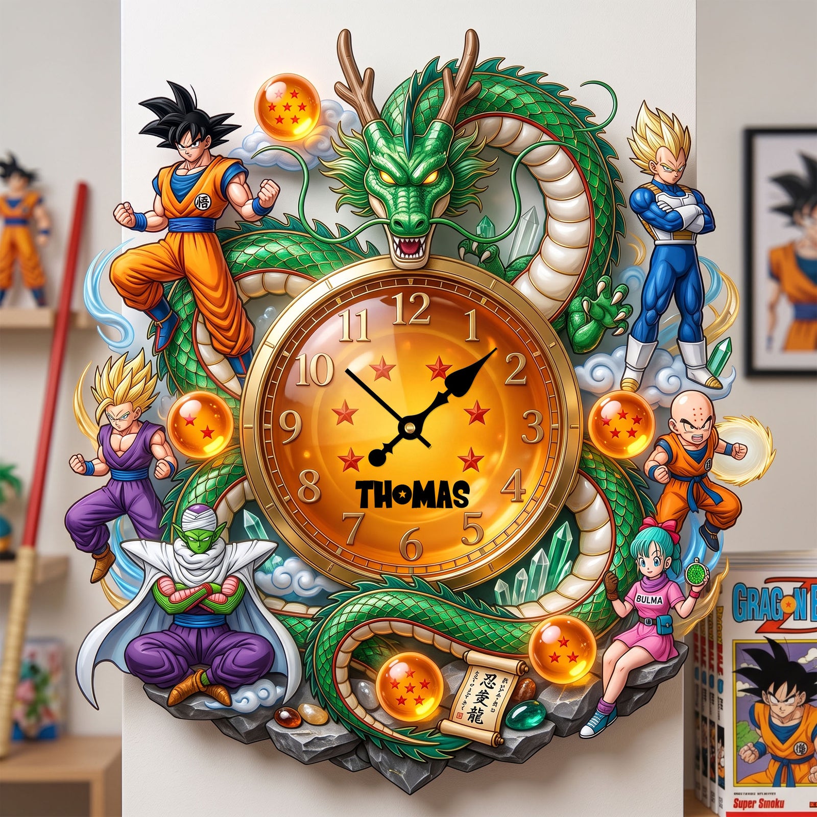 Power Acrylic Hanging Wall Clock Personalized Gifts 01TYLU230726-Homacus