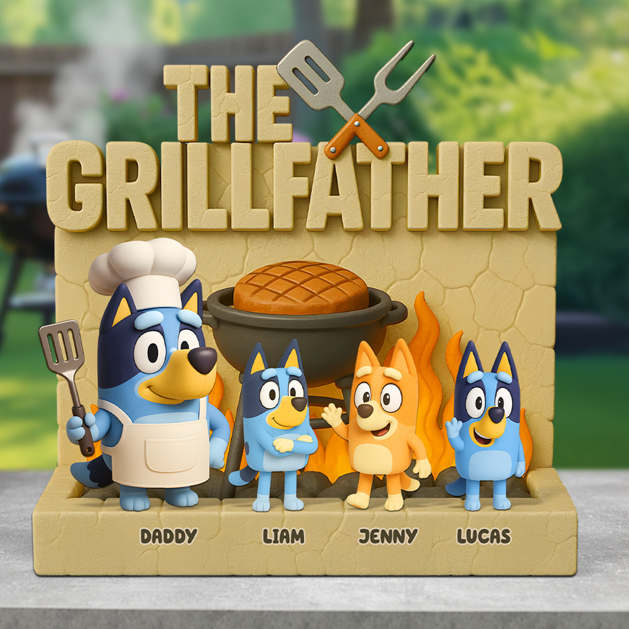 Grillfather Plaque - Personalized Gifts For Dad 01ohpu100525-Homacus