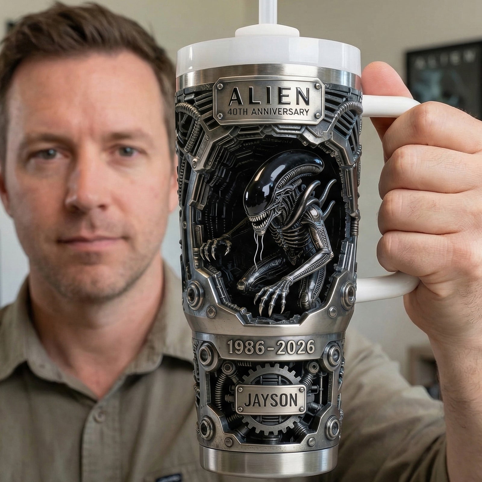 Sci-Fi Creature Celebrating 40th Anniversary Tumbler - Personalized Gifts 05kiqn050326-Homacus