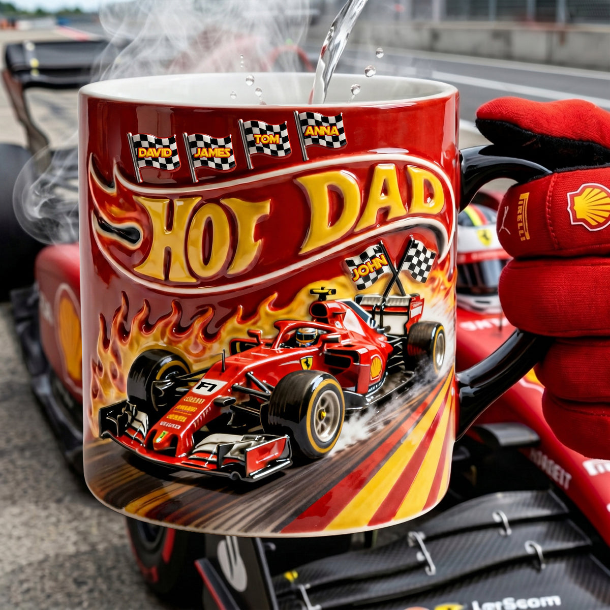 Smokin' Fast Dad Magic Mug, Personalized Gifts For Dads 02qhlu200526-Homacus