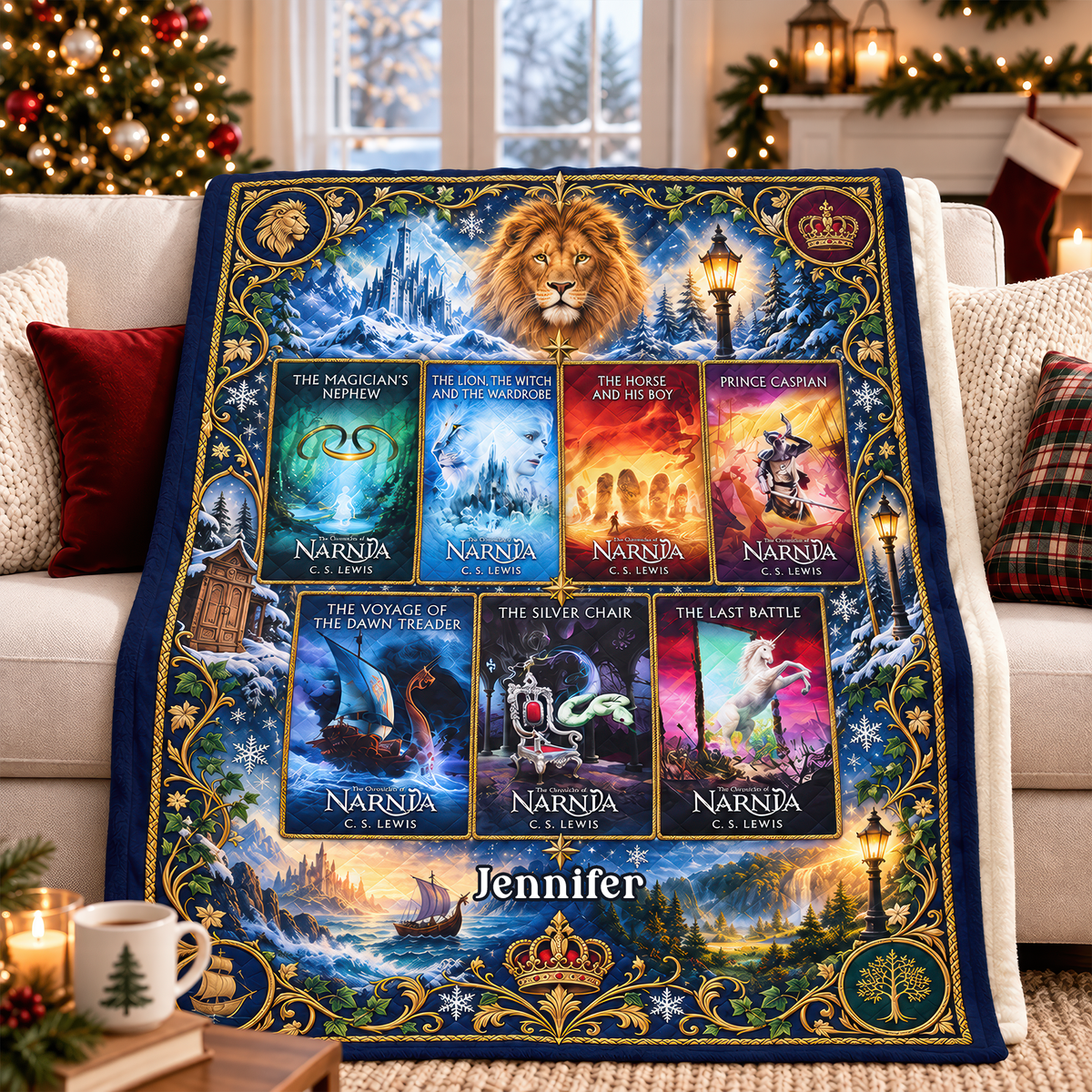 Magical Kingdom Book Collection Blanket - Personalized Gifts For Fantasy Lovers 07naqn081026-Homacus