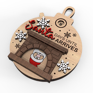 Funny Fireplace Santa Christmas Countdown Ornament 47acxx280824-Homacus