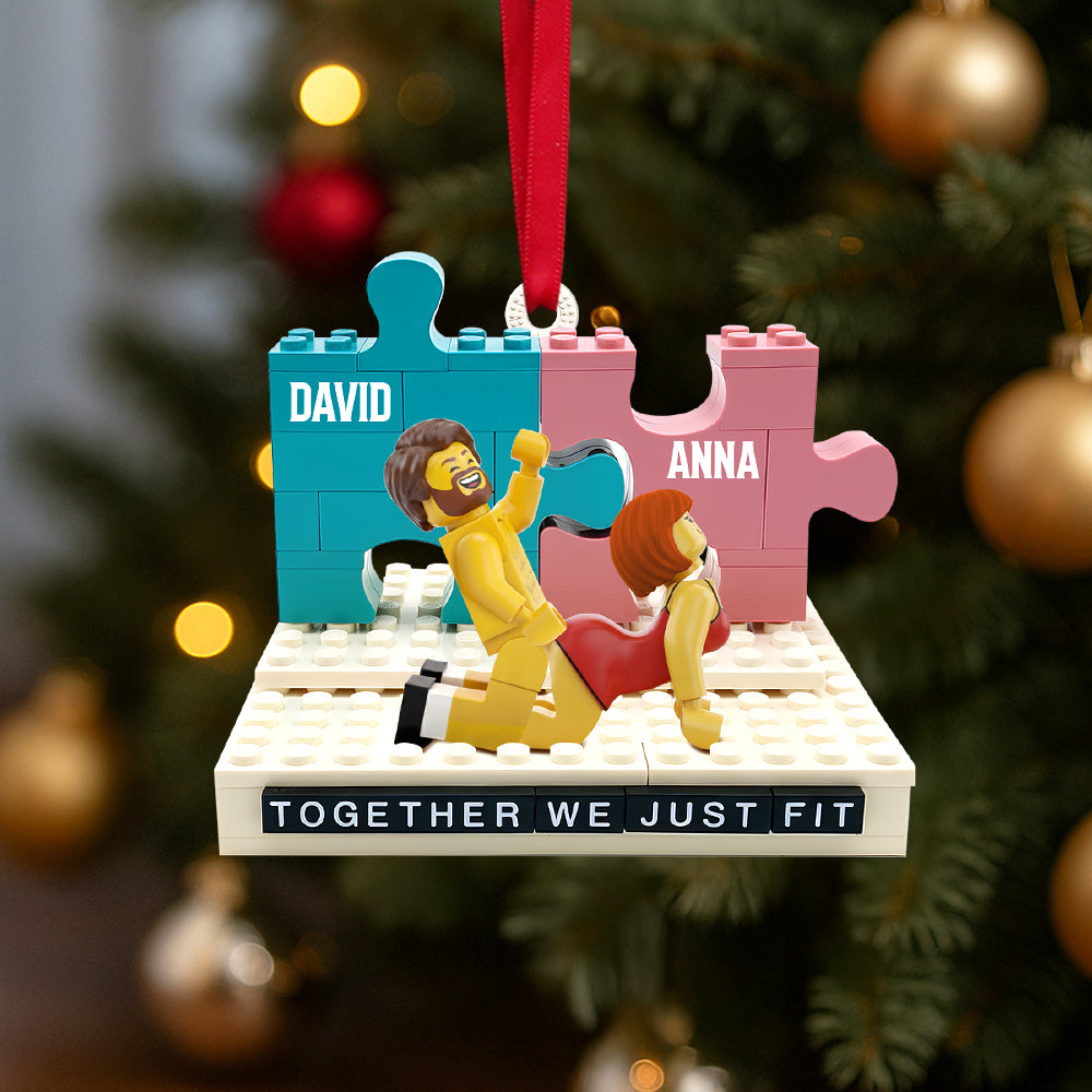 Fit Piece Couple Ornament, Personalized Gifts For Couple 01qhtn011025-Homacus