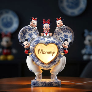 Heart Full Of Mom Toile De Jouy - Personalized Gifts For Mom Acrylic Light Box 01PADH200426-Homacus